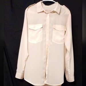 Michael Kors cream blouse (large)